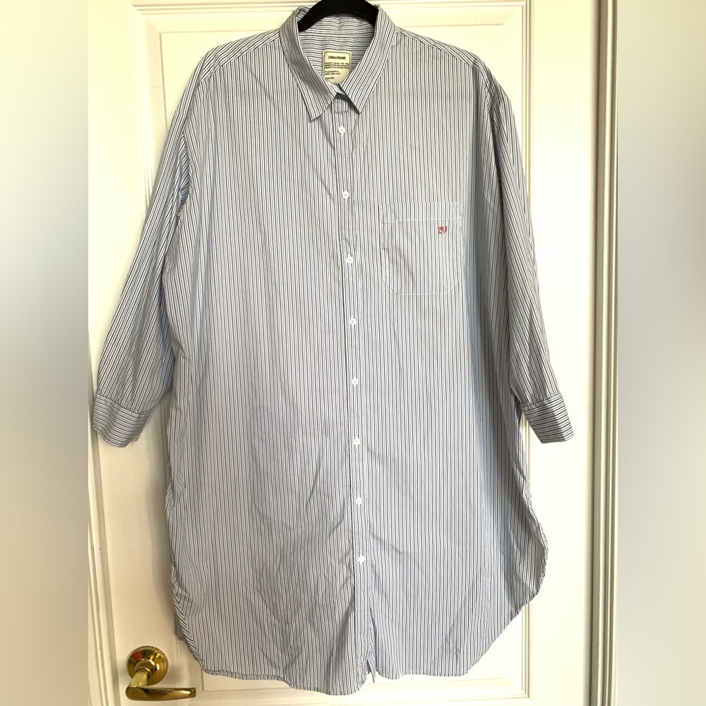 Zadig & Voltaire Resley Striped Shirt Dress [Size M]